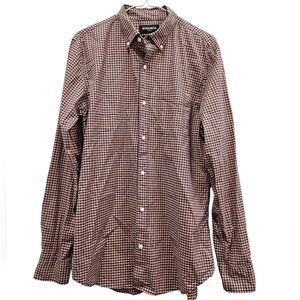 Bonobos Slim Fit Pink Blue Check Button Down Mens Long Sleeve Shirt